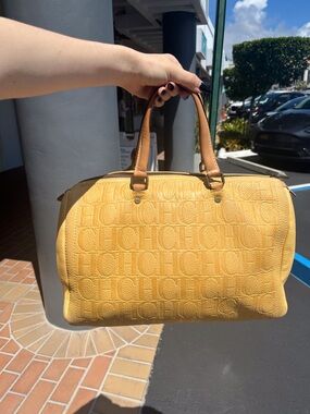 Carolina Herrera Andy 7 Yellow Handbag